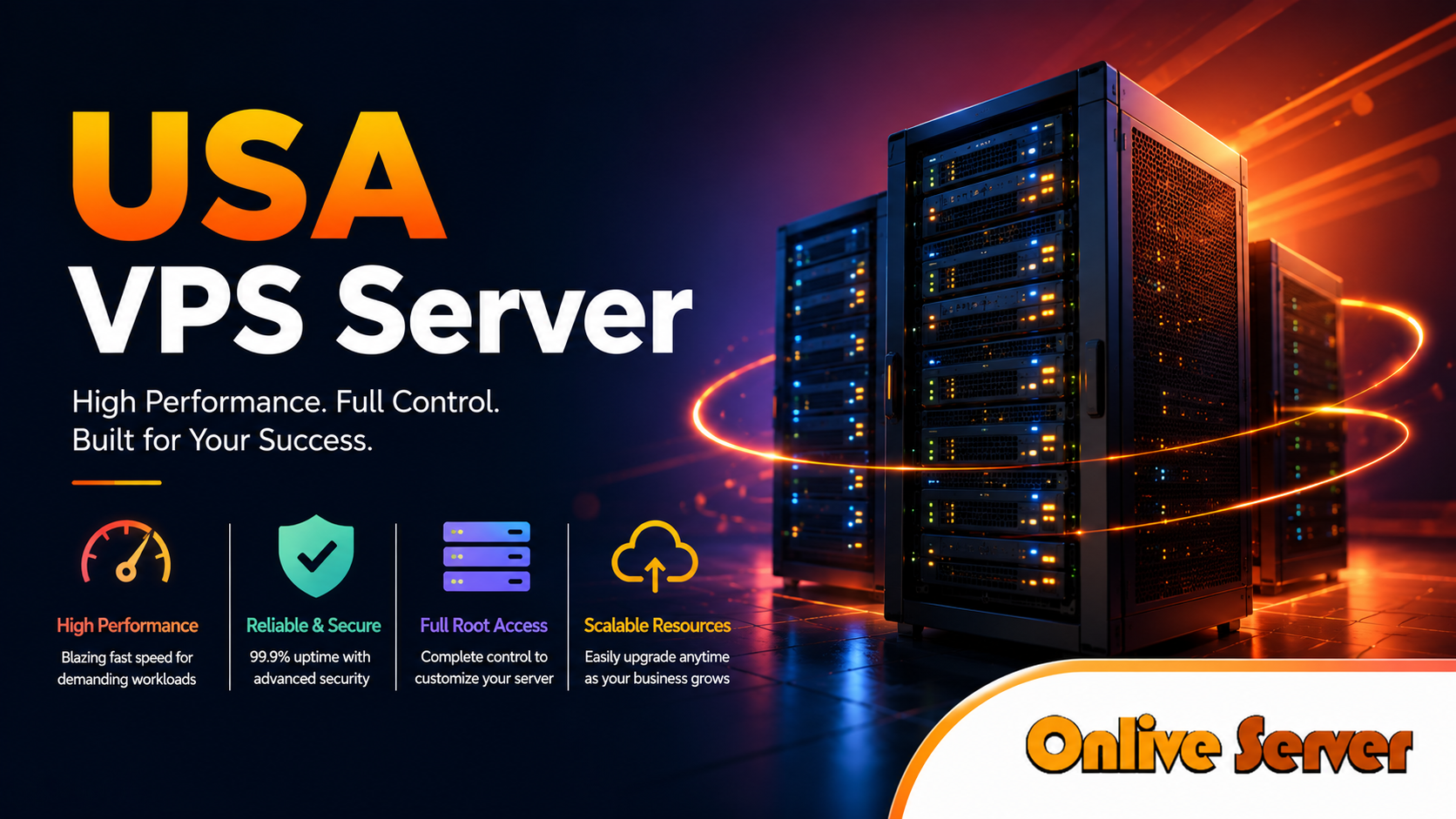 USA VPS Server by OnliveServer for High-Speed Performance